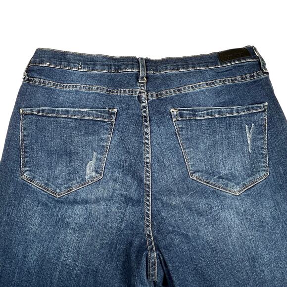 NICOLE MILLER NEW YORK Womens 12 Soho High Rise Ankle Slim Distressed Jeans - Picture 7 of 13